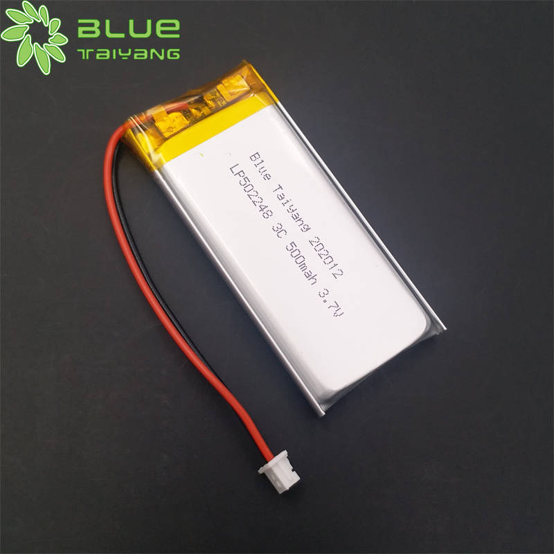 502248 3.7v 500mah 1.85wh lipo batterie 3c lithium polymer battery