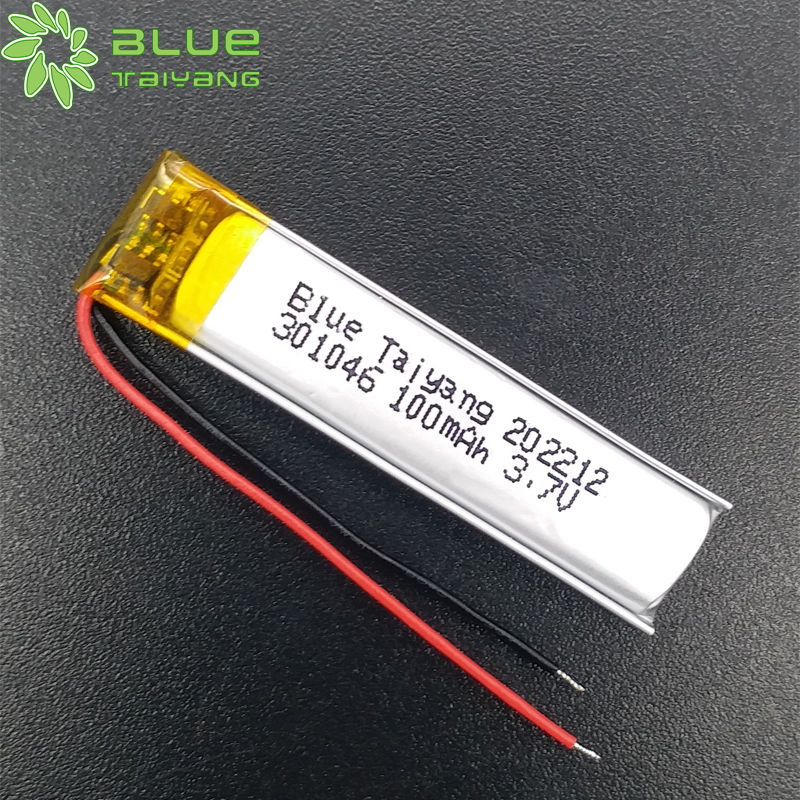 Li polymer battery 301046 3.7v 100mah lipo battery
