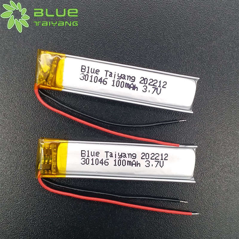 Li polymer battery 301046 3.7v 100mah lipo battery
