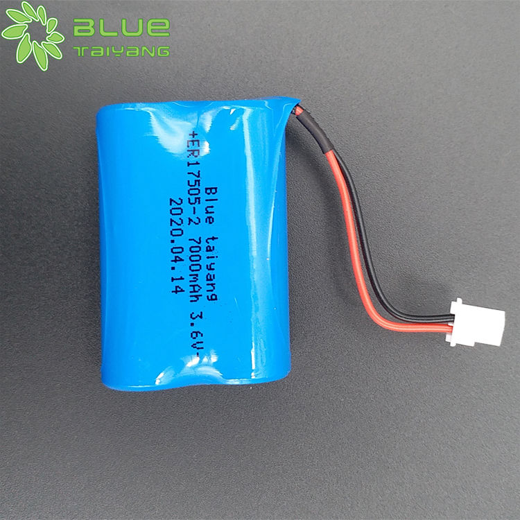 2-ER17505 3.6v 7000mah li-socl2 battery pack