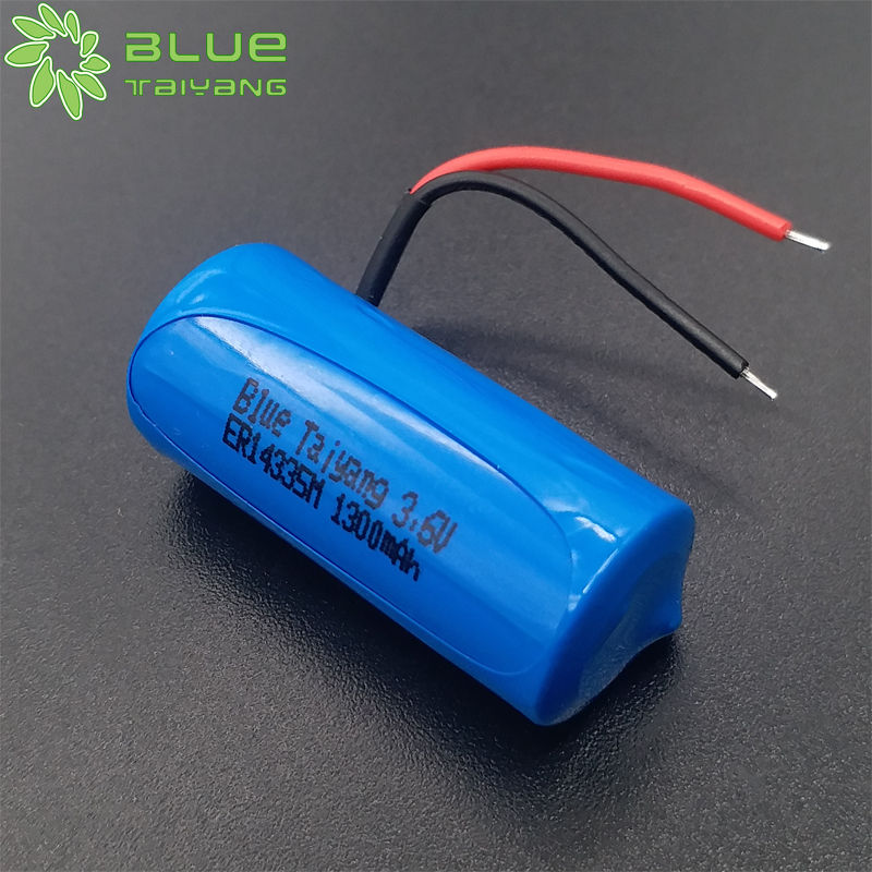 Cylindrical Li-SoCL2 battery ER14335M 3.6v 1300mah