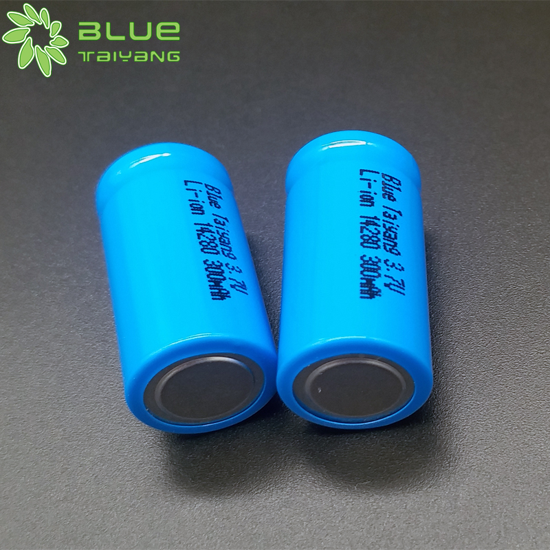 cylindrical rechargeable lithium ion batterie 14280 300mah 3.7v  li ion battery