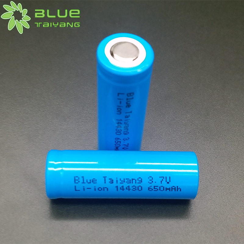 3.7v 650mah rechargeable lithium ion batteries icr 14430 3.7v li ion battery