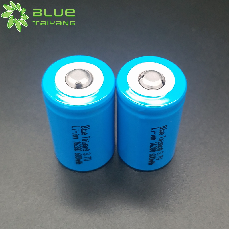 rechargeable 3.7 volt lithium iom li-ion batteries 16280 3.7v 600mah 2.22wh li ion battery