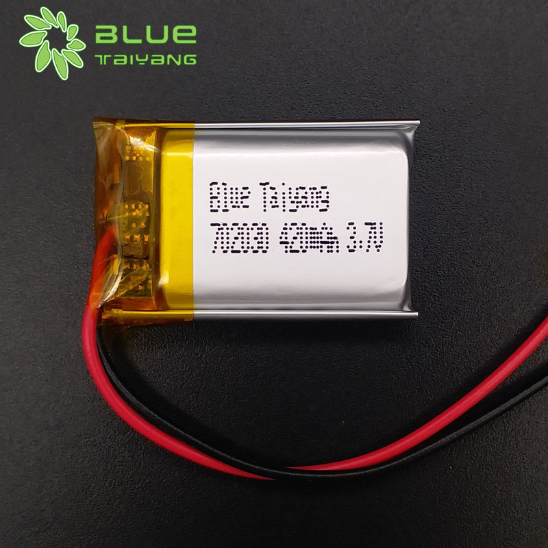 deep cycle 3.7v lithium polymer 702030 420mAh flashing torch battery