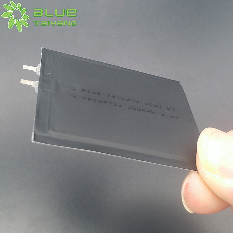 CP104753 550mah 3v prismatic Li-Mno2 battery