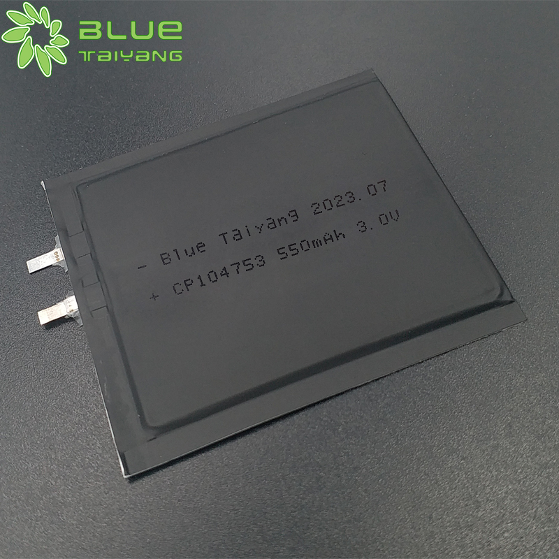 CP104753 550mah 3v prismatic Li-Mno2 battery