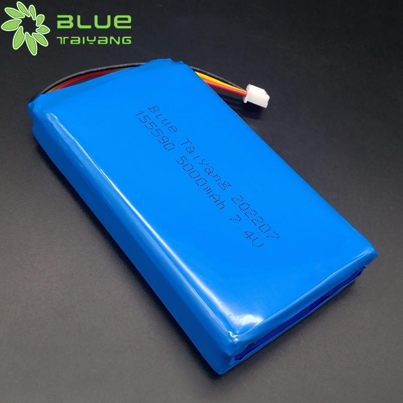 high quality 155592 rechargeable 7.4v 5000mah polymer lithium battery pack