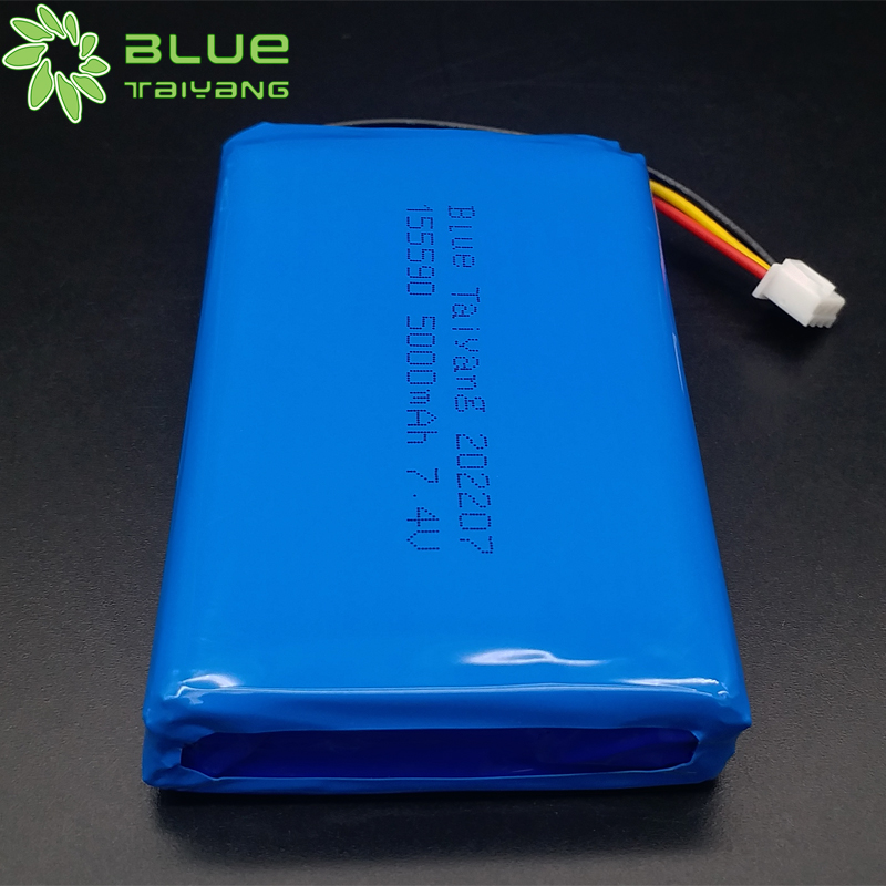 high quality 155592 rechargeable 7.4v 5000mah polymer lithium battery pack