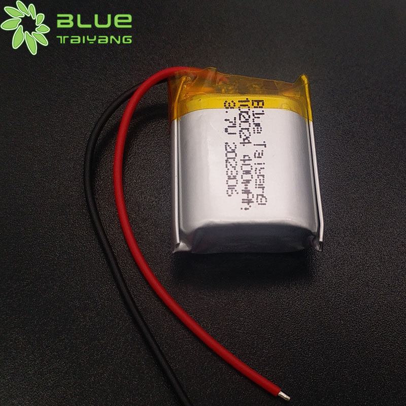 Customized 102024 3.7v 400mah rechargeable lithium battery for sensor thermometer radio