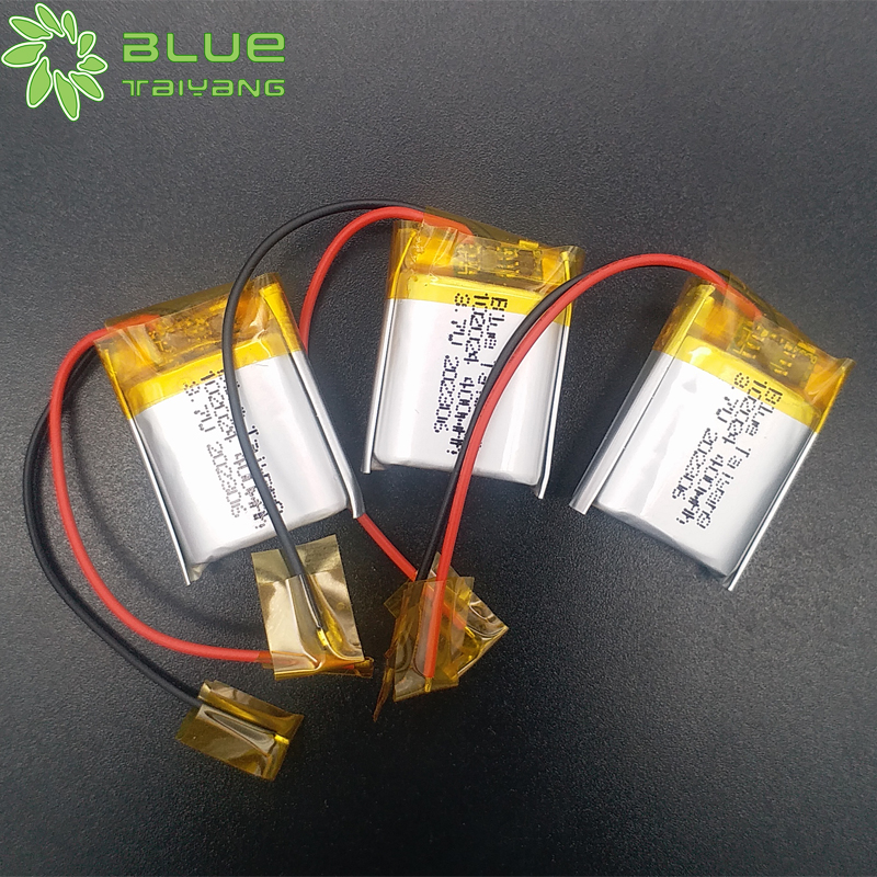 Customized 102024 3.7v 400mah rechargeable lithium battery for sensor thermometer radio