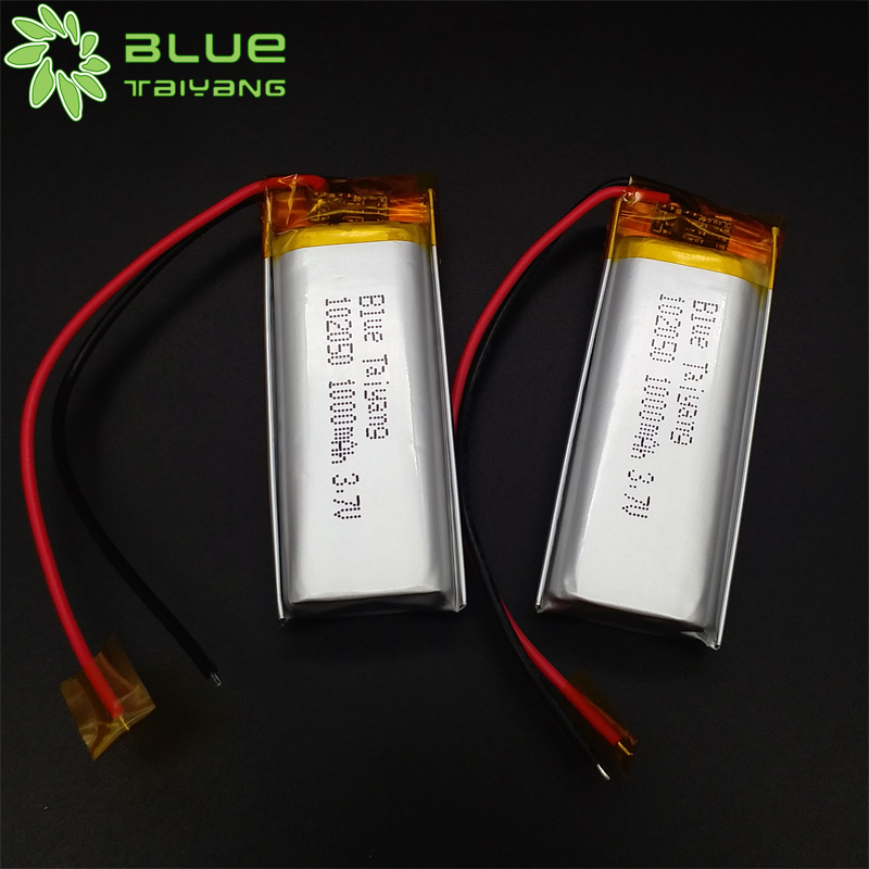 High quality deep cycle rechargeable polymer lithium batteries 102050 1000mah 3.7V