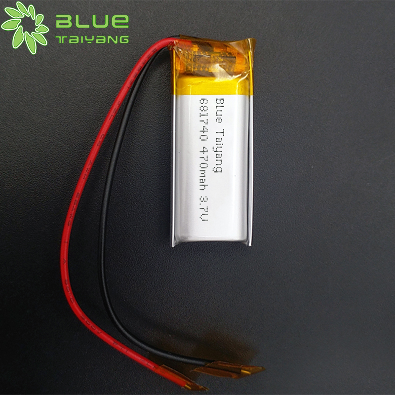 Small size and high capacity rechargeable 681740 3.7V 470mAh lithium polymer battery