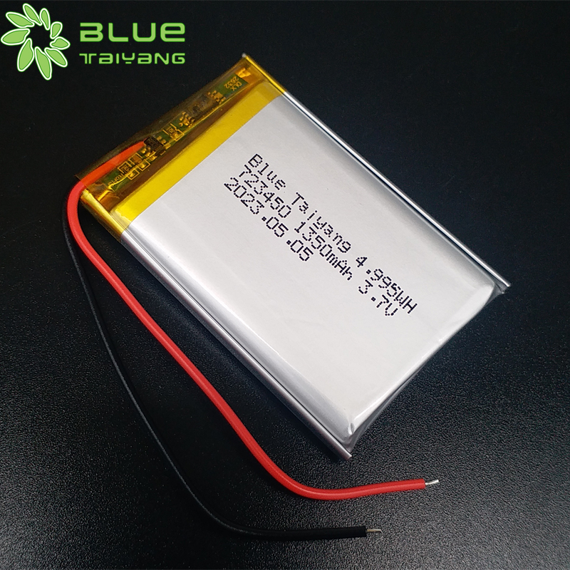 723450 li-ion rechargeable li polymer 3.7v lipo battery 1350mah