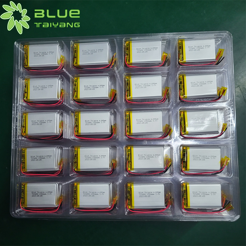 723450 li-ion rechargeable li polymer 3.7v lipo battery 1350mah