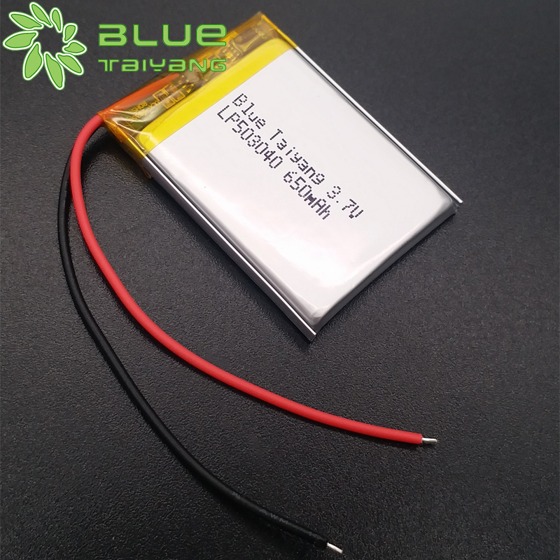 Lithium polymer battery rechargeable 503040 batterie lipo 3.7v 650mah usb rechargeable bike light
