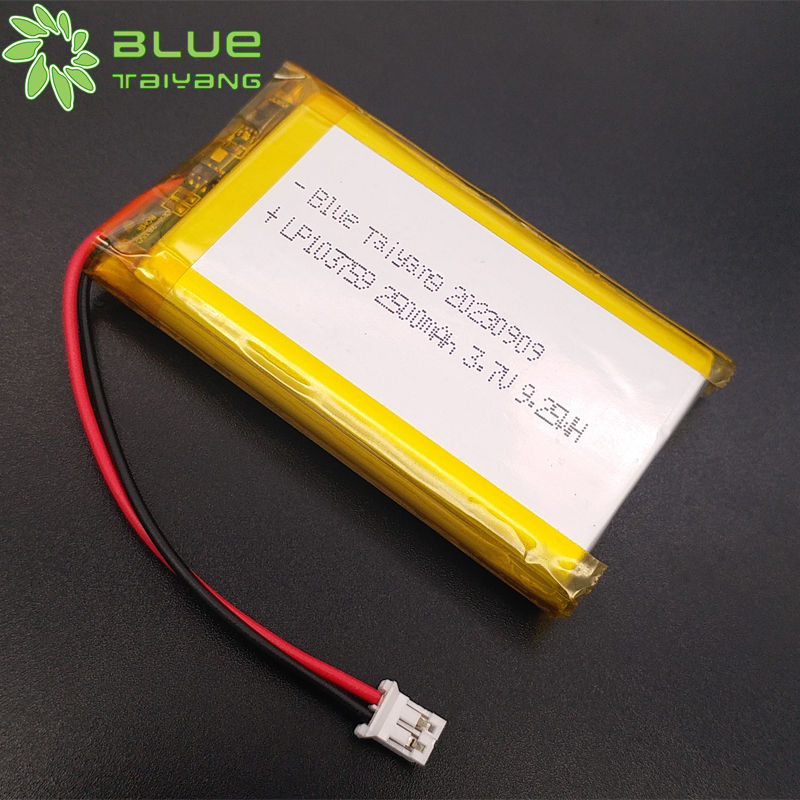 Rechargeable mobile battery 2500mah lipo battery 103759 3.7v 2500mah lithium polymer battery
