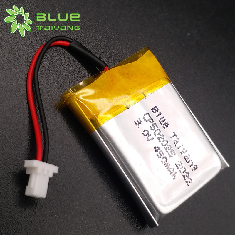 Non-rechargeable CP502025 3V 450mAh primary lithium soft battery
