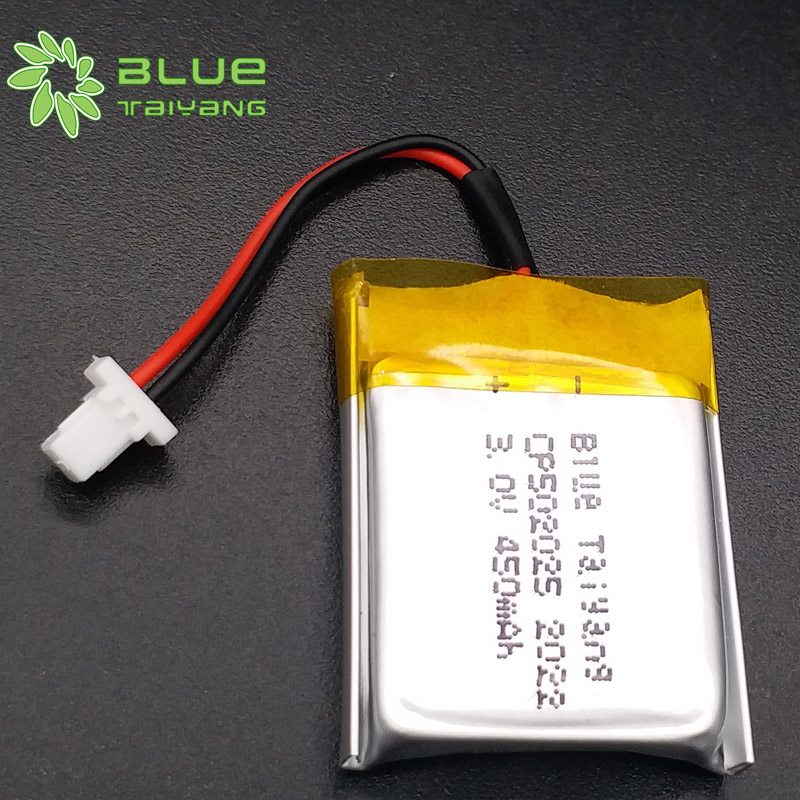 Non-rechargeable CP502025 3V 450mAh primary lithium soft battery