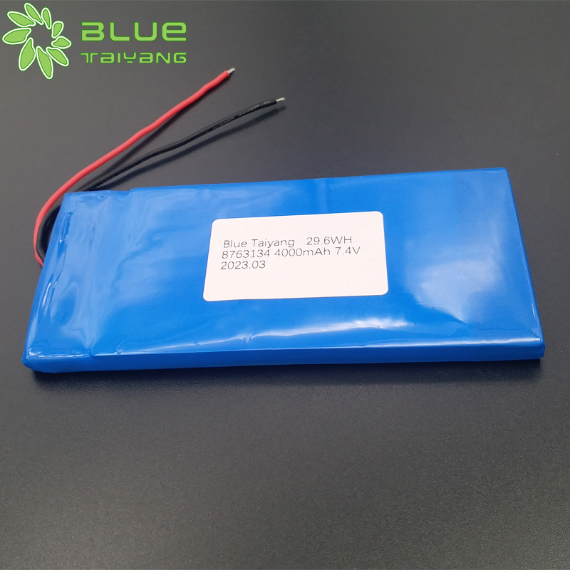 8763134 7.4v 29.6wh li ion 4000mah Rechargeable Lithium Polymer Battery pack
