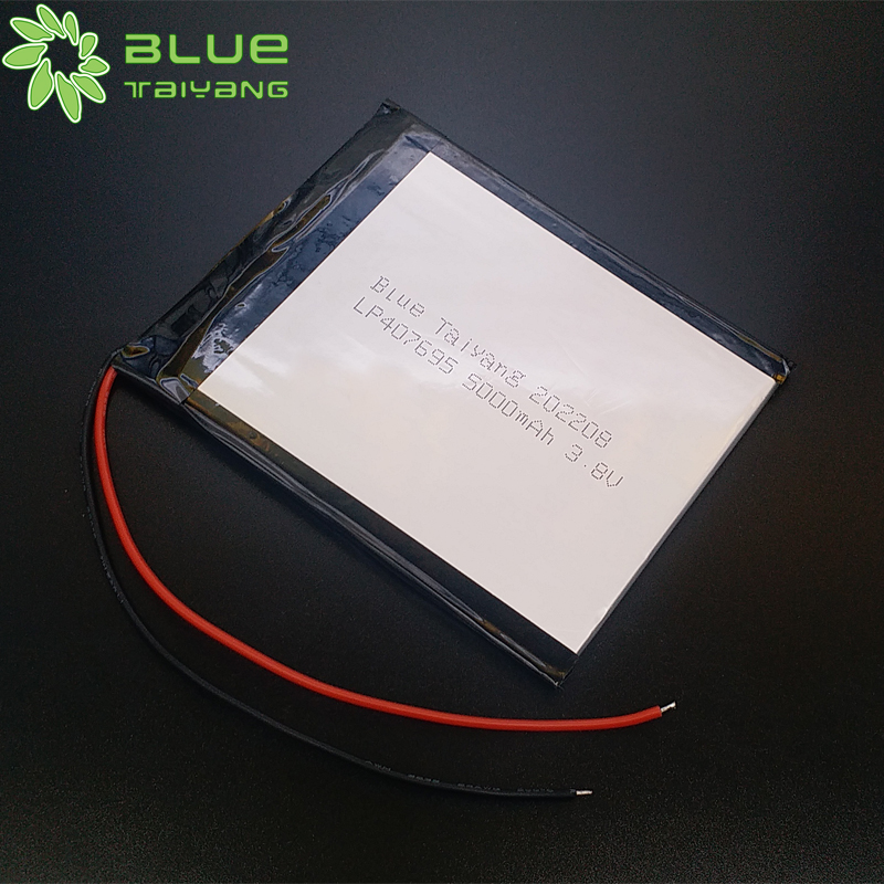 li-ion polymer 3.8v 5000mah cell 407695 3.8v 5000mah lithium polymer battery