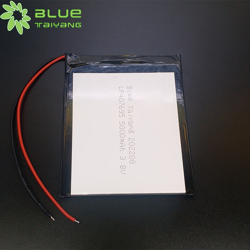 li-ion polymer 3.8v 5000mah cell 407695 3.8v 5000mah lithium polymer battery