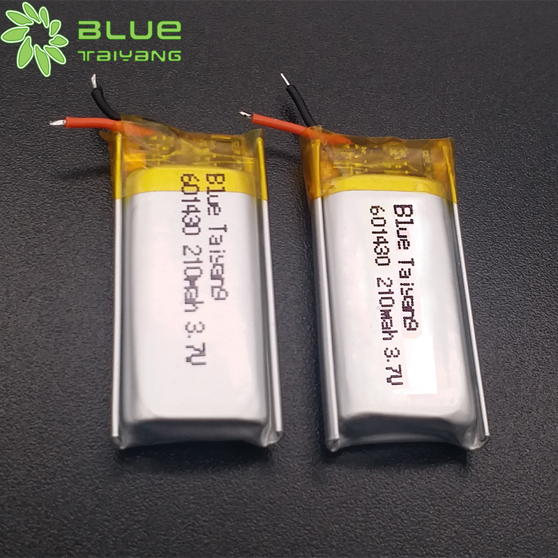 601430 210mah 3.7v rechargeable lithium polymer battery for overdrive  headset