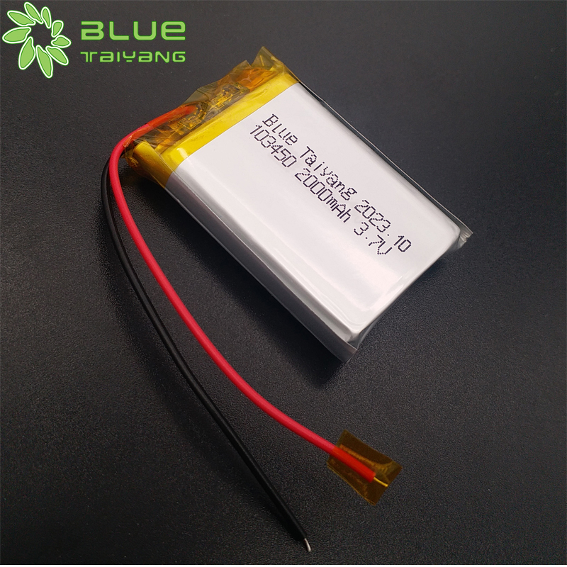 103450 3.7v 2000mah NCM 7.4wh rechargeable lithium polymer battery