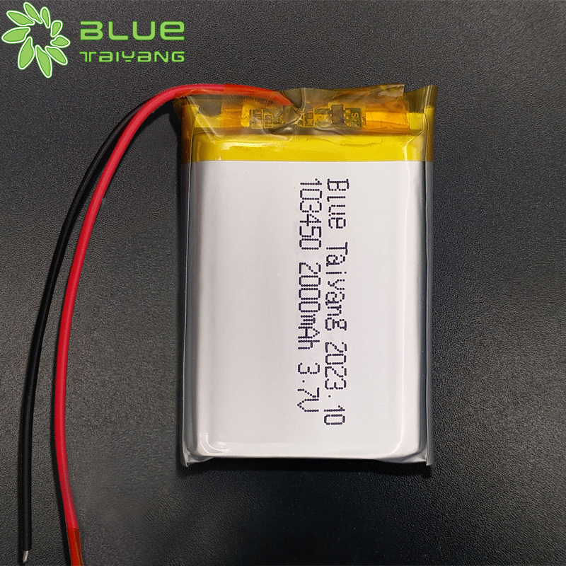 103450 3.7v 2000mah NCM 7.4wh rechargeable lithium polymer battery