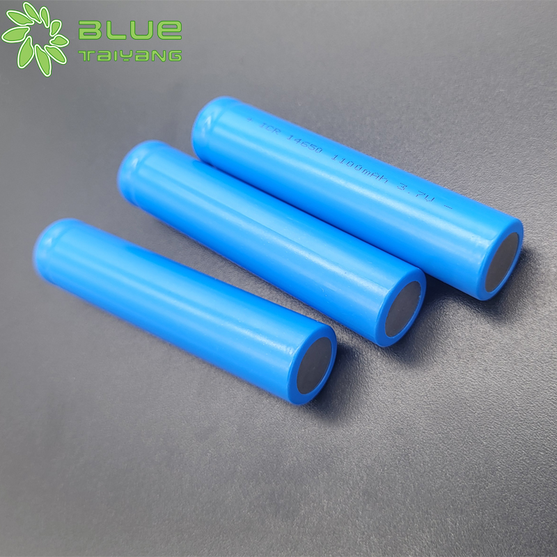 Blue Taiyang Rechargeable 14650 lithium-ion battery lir14650 li ion battery 3.7v 1100mah 4.07wh battery