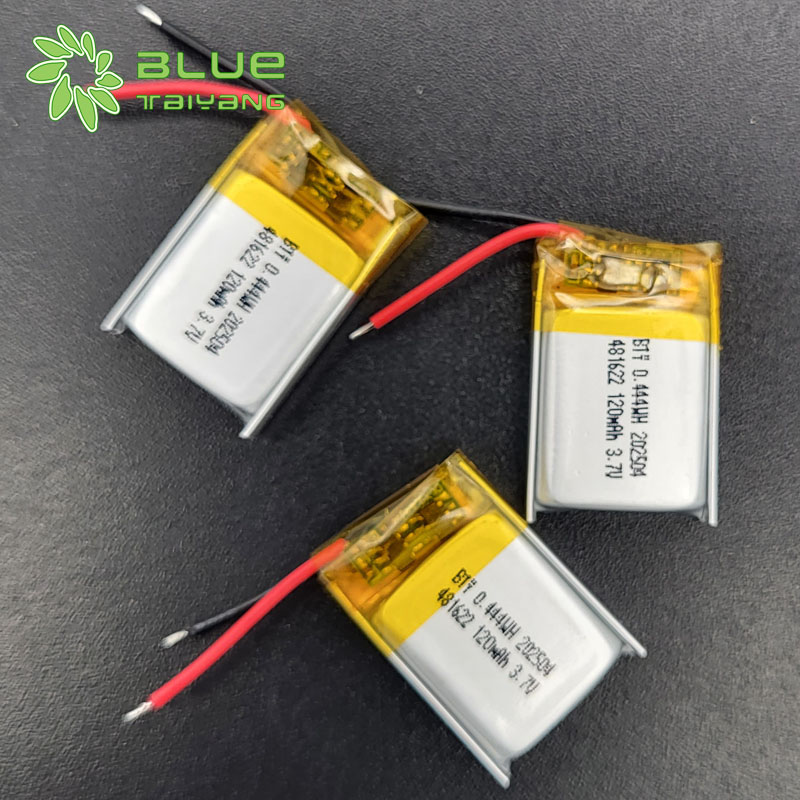 481622 Polymer Lithium Ion Battery 120mah 3.7v Rechargeable Li Polymer Battery