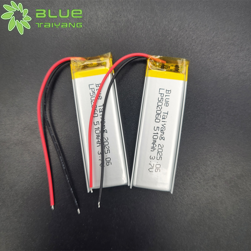 Rechargeable Custom Lipo Battery 502060 510mah 3.7v Small Battery