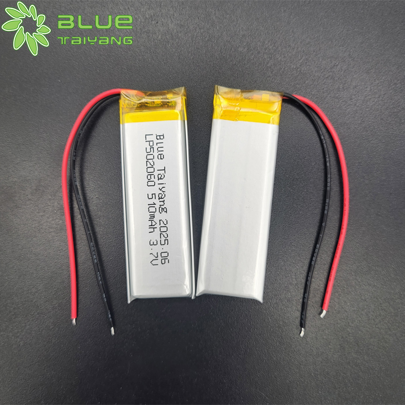 Rechargeable Custom Lipo Battery 502060 510mah 3.7v Small Battery