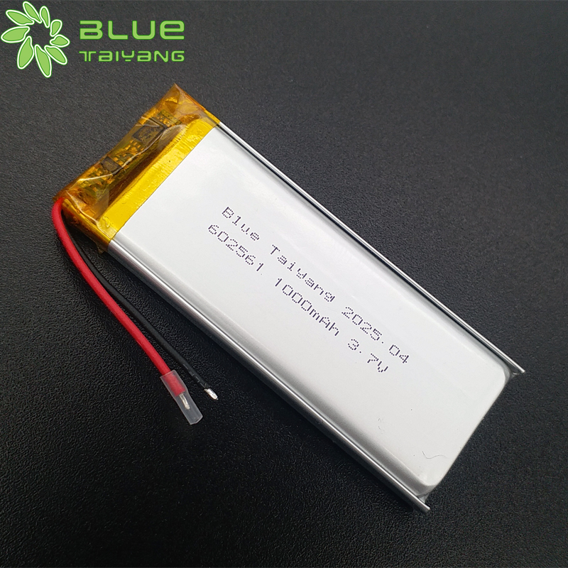 Customized Lithium Polyer Battery 602561 1000mah 3.7v Li-ion Battery