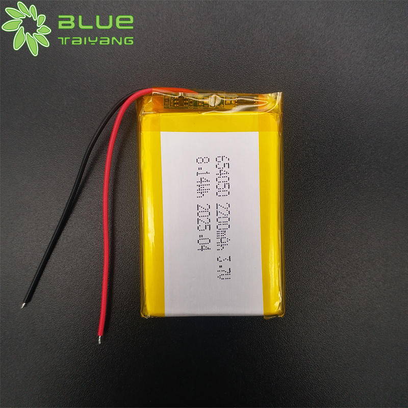 Rechargeable Small Battery Bateria 654050 3.7v 2200mah 8.14wh Lipo Battery