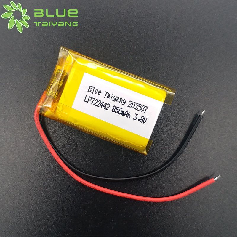 Lipo Batter 722442 3.8v 850mah Rechargeable Custom Lithium Polymer Battery