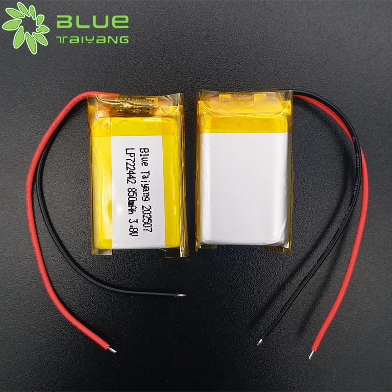 Lipo Batter 722442 3.8v 850mah Rechargeable Custom Lithium Polymer Battery