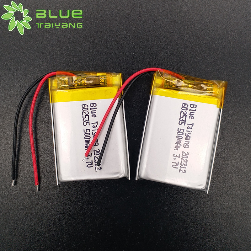 Custom Rechargeable 602535 Lipo Battery 3.7v 500mah Lithium Ion Battery