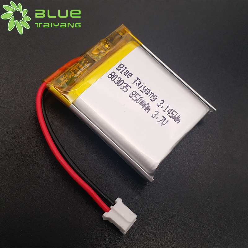 Lipo Protected Battery 803035 3.7v 850mah Custom Rechargeable Polymer Lithium Ion Battery