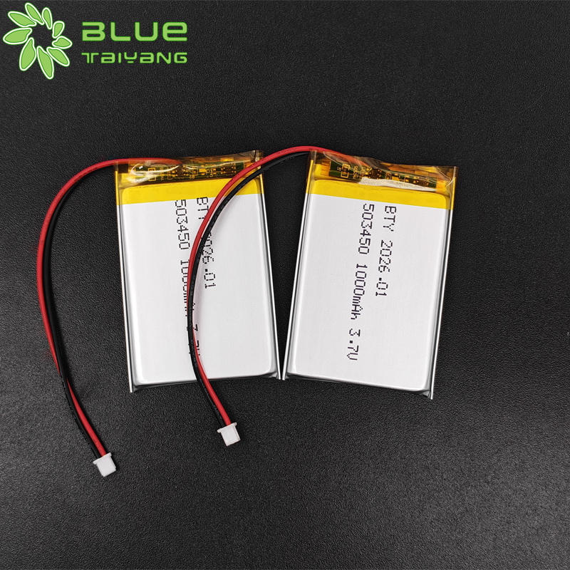 503450 custom batteries rechargeable 3.7 v 1000mah lithium ion battery