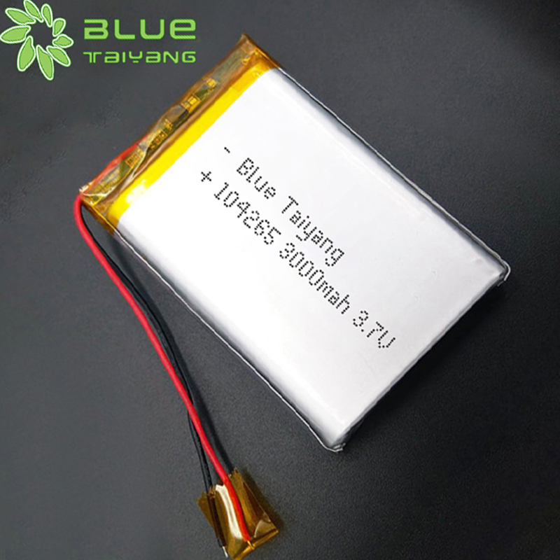 104265 3.7v 3000mah 11.1wh rechargeable lithium polymer battery 3.7v with 3000mah