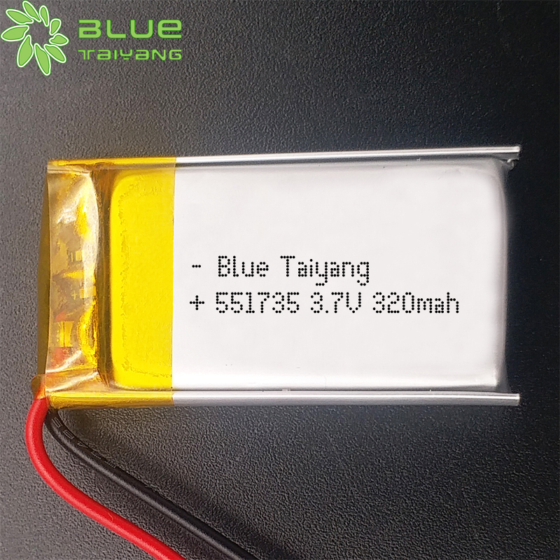 551735 recargable de 320mah rechargeable li polymer battery 3.7v 320mah lipo battery