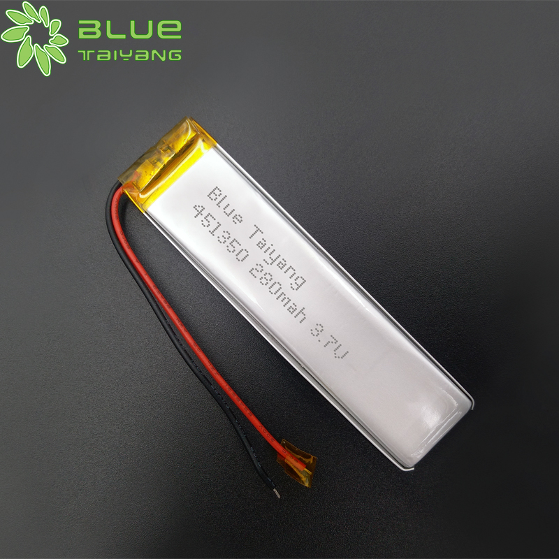 451350 rechargable lithium Polymer battery 3.7V 280mAh li ion polymer battery