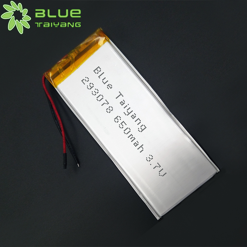 Customize 3.7v 293078 650mah rechargeable polymer lithium battery bateria lipo 650mah 2.41wh battery