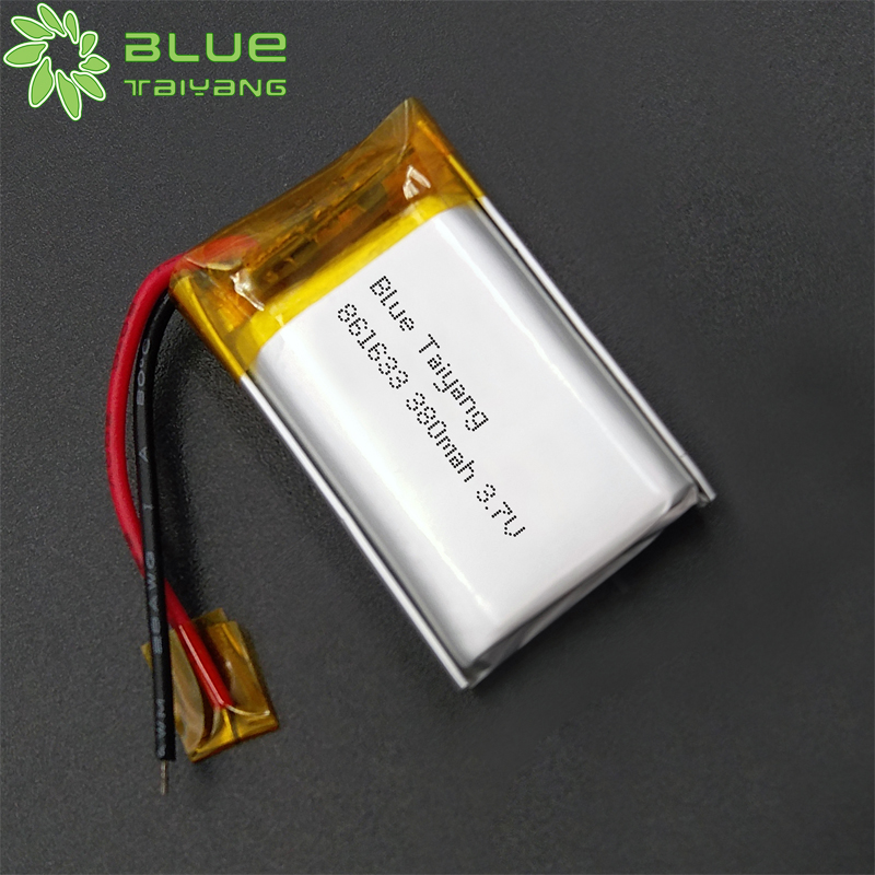 861633 Wholesale rechargeable li ion battery 370mah lithium battery 3.7v 380mah Lipo Battery