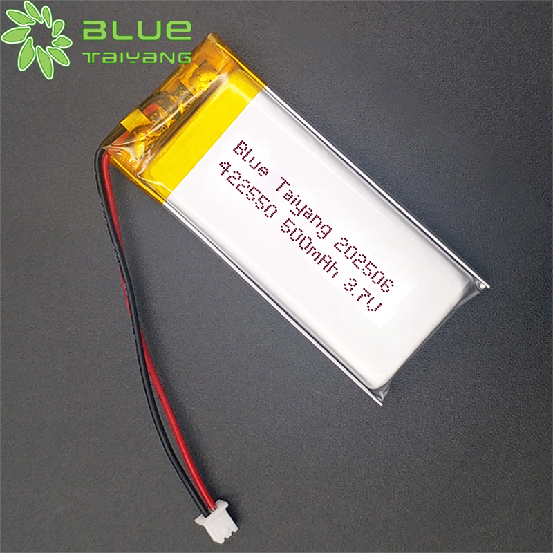422550 custom small batterie li ion rechargeable 3.7v 500mah lipo battery