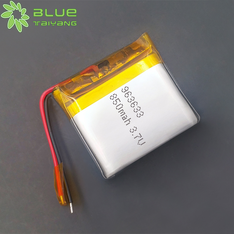 customized 3.7v 850mah lithium polymer battery lipo 850mah li-ion rechargeable 3.7v 850mah 963633