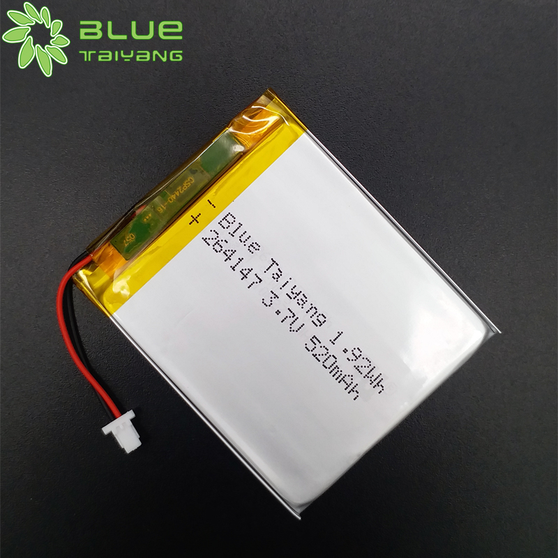264147 3.7v 520mah health monitoring instrument Ultra thin rechargeable polymer lithium battery