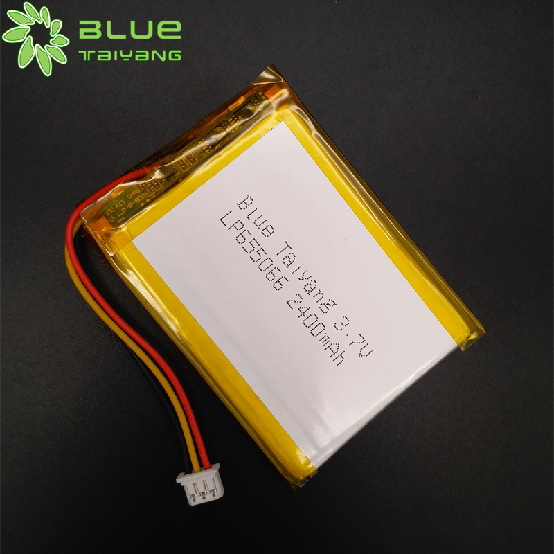 Lithium Ion 655066 3.7 Volt 2400mah Rechargeable 3.7v 2400mah 8.88wh Lipo Battery