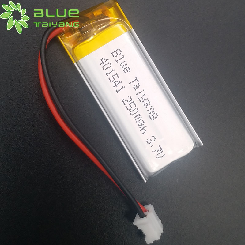 rechargeable lipo 401541 3.7v 250mah batterie 3.7v 250mah li polymer battery